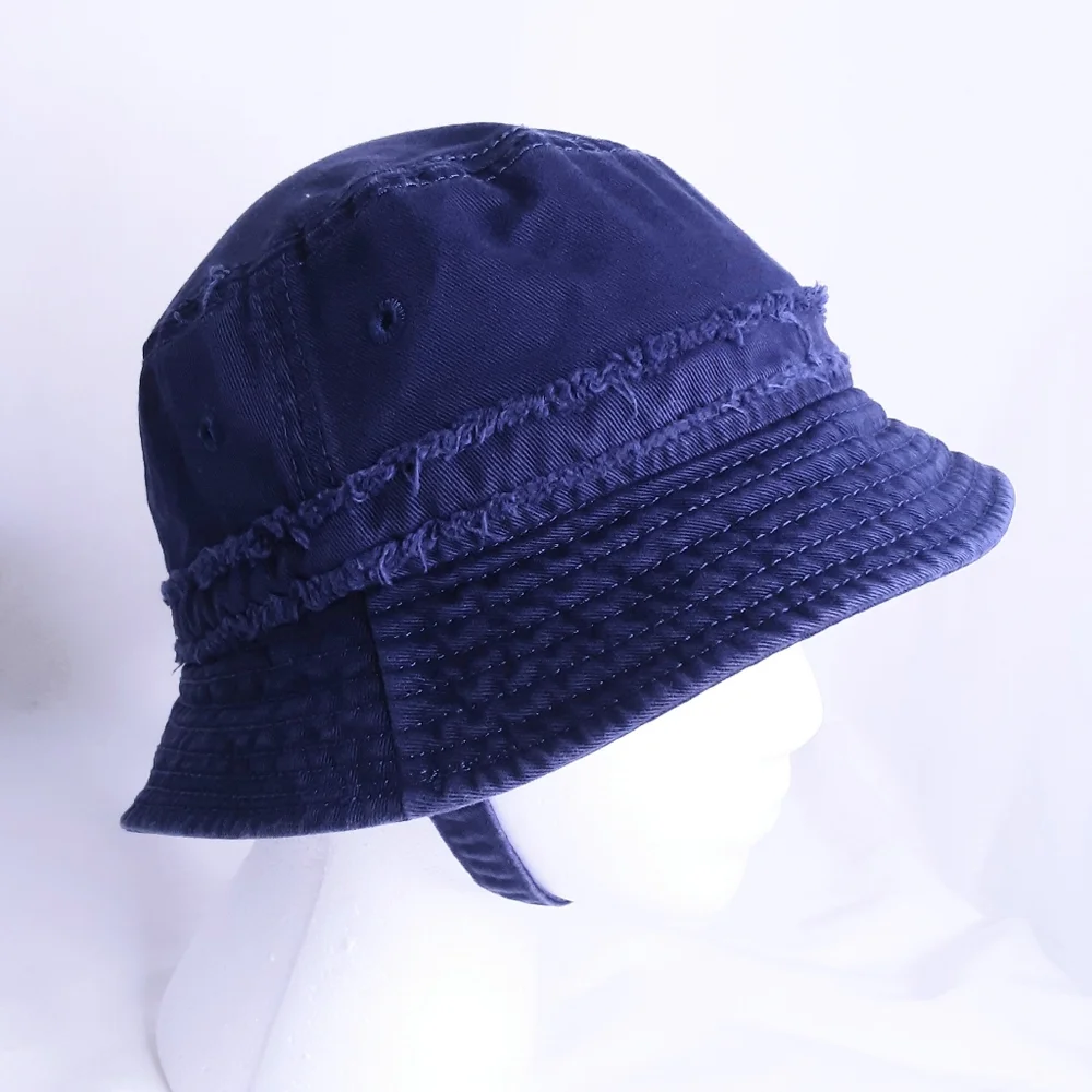 💎Snugabye Play JEu Kids Midnight Blue Raw Hem Bucket Cap Size 12-24M
